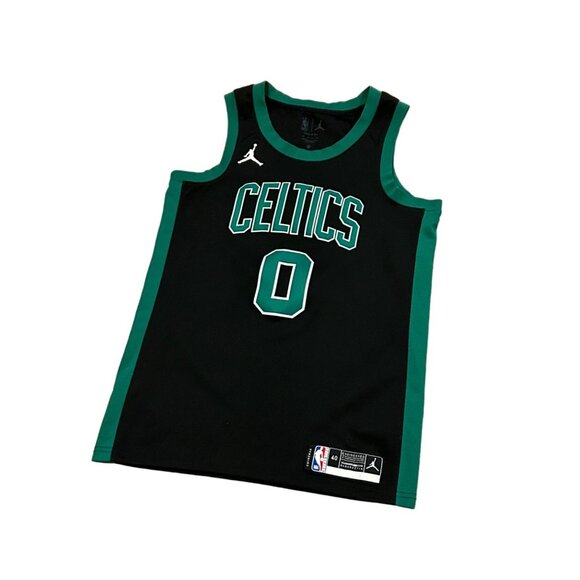 Nike Jordan Boston Celtics Jayson Tatum #0 NBA Swingman Black Jersey Men's 40 - Picture 4 of 9